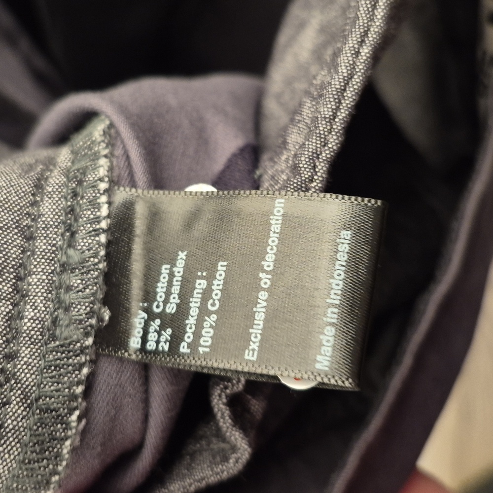 FLINT AND TINDER Solid Dark Grey Pattern Sz 32 Me… - image 6